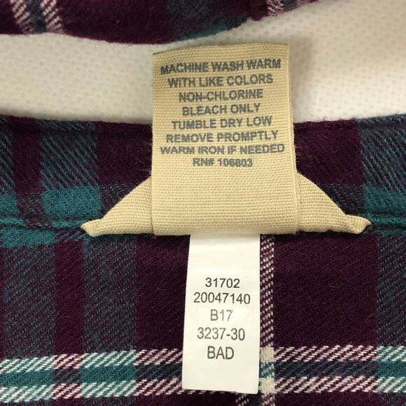 Deluth Flannel Plaid Shirt Long Sleeve Button Front size XS - Picture 7 of 7